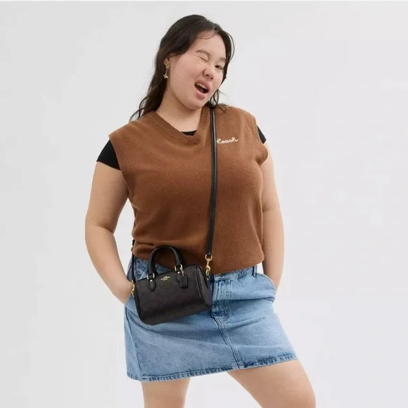 💰SOLD - CCL59 - Coach Mini Rowan Crossbody Bag in Signature Canvas Gift Set - Picture 14 of 14